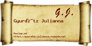 Gyurátz Julianna névjegykártya