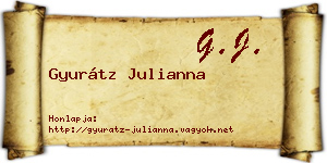 Gyurátz Julianna névjegykártya